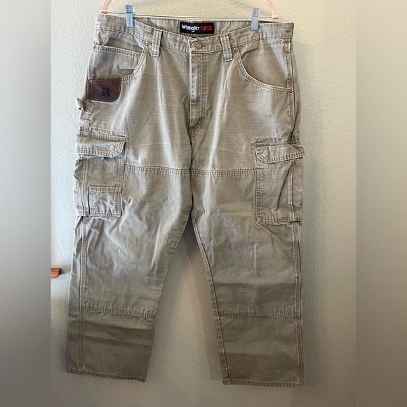 Wrangler Riggs Workwear Mens Pants 38x30 Cargo Utility Work Carpenter Farmcore - Picture 1 of 9